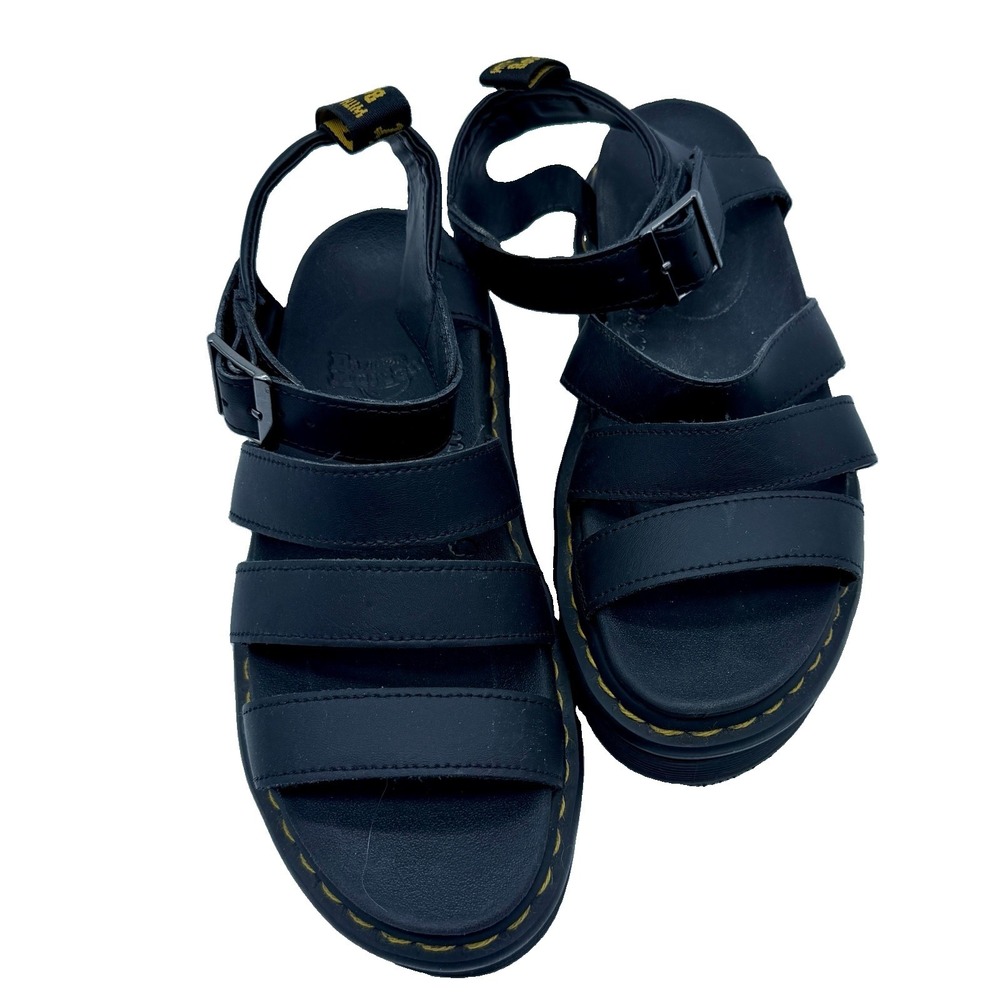 Dr. Martens Women's Size 10 Black Leather Multi-Strap Sandals